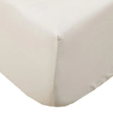 Fitted Sheet - Bambury Plain Dyed King (Cream)