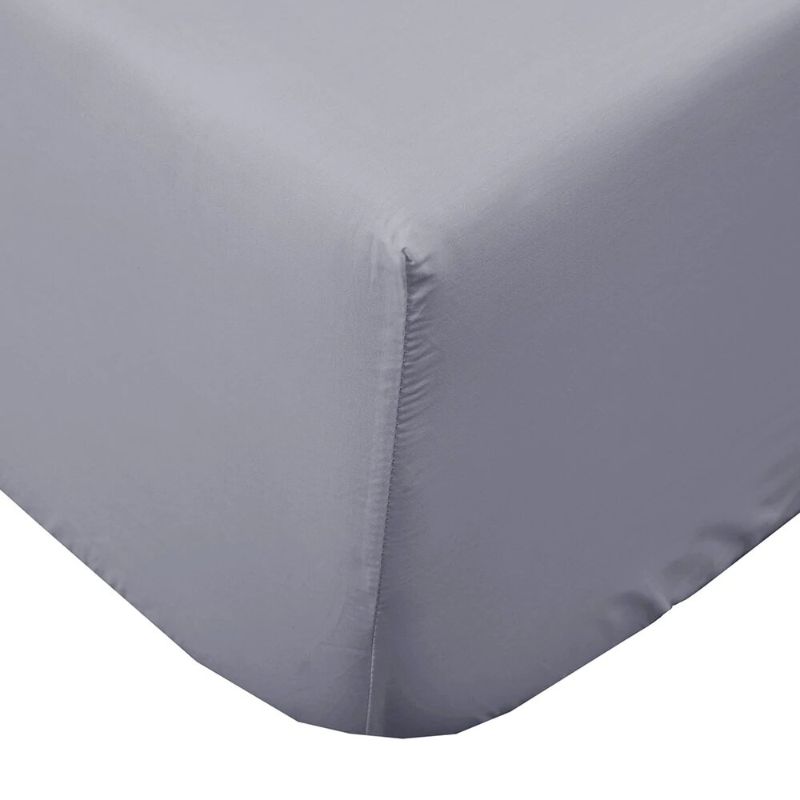 Queen Sheet Set - Fitted - Bambury Plain Dyed BONUS Pack (Storm)