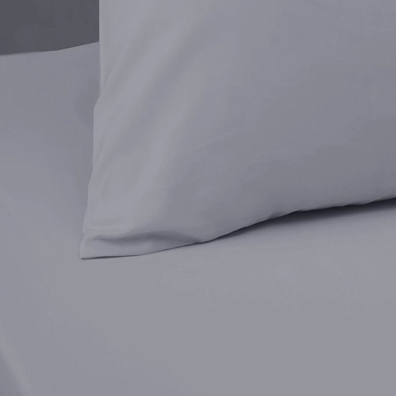 Queen Sheet Set - Fitted - Bambury Plain Dyed BONUS Pack (Storm)