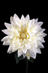 Artificial 3 Giant Head Dahlia -  White - Set of 5