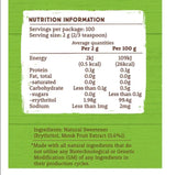 Natvia Sugar Substitute Monk Fruit White Sweetener Cannister 200g
