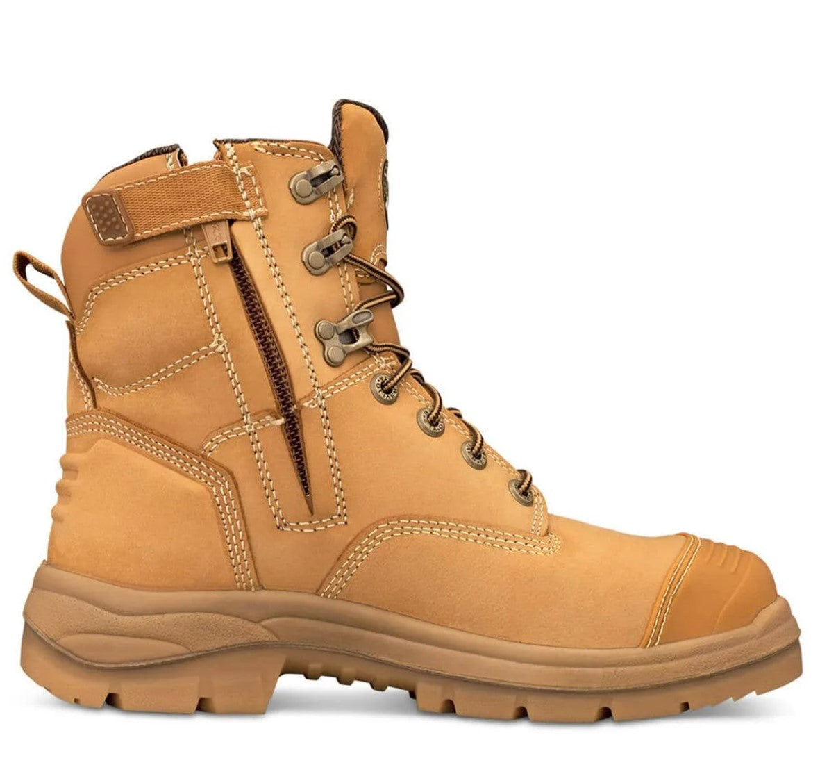 Oliver 55-332Z Zip Sided Safety Boots - Wheat (Size 16)
