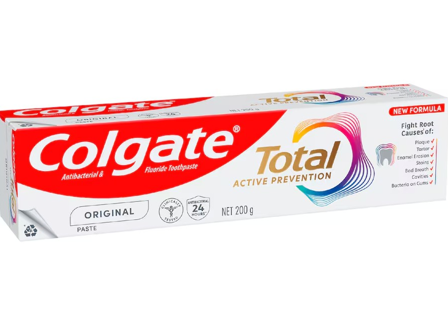 Colgate Total Antibacterial Toothpaste Original Value Pack Tube 200g