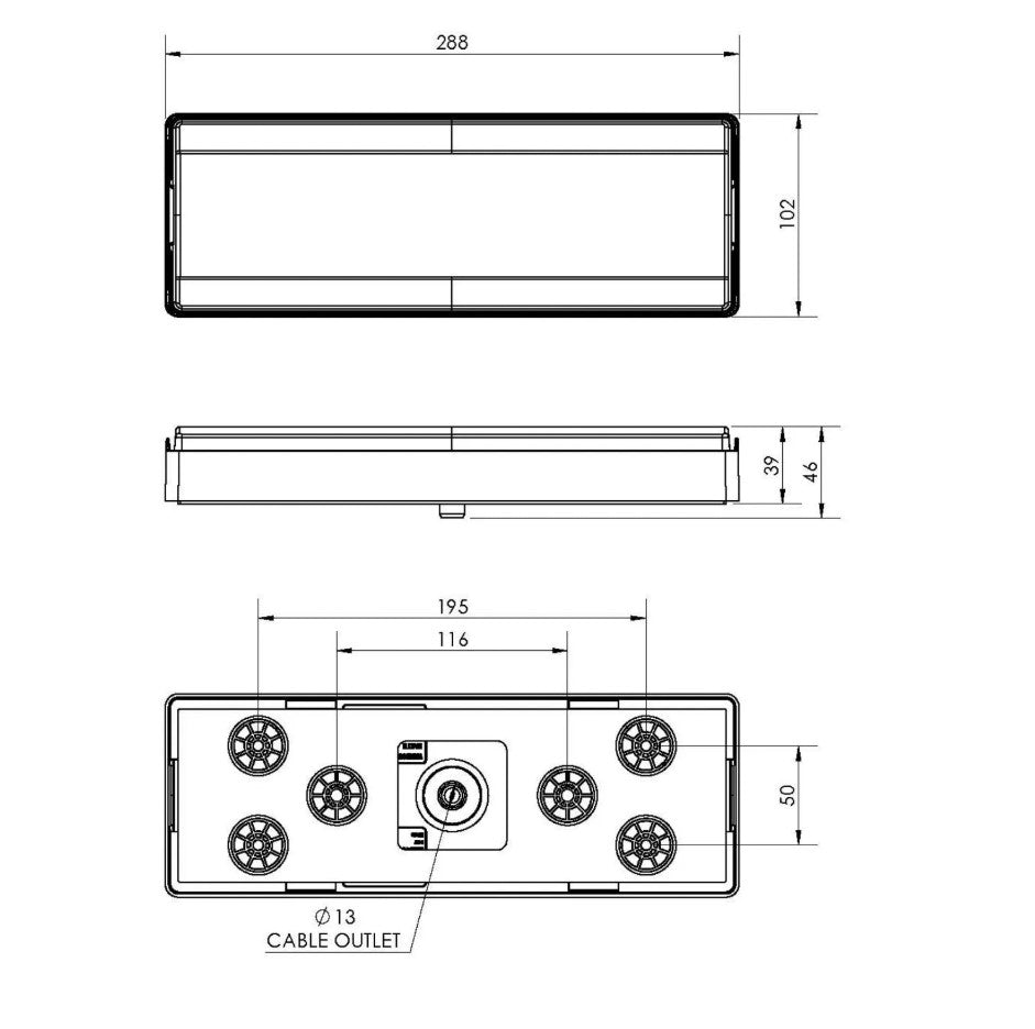 9-33v Mdl82 Stop / Tail /I ndicator / Reverse Lamp - NARVA