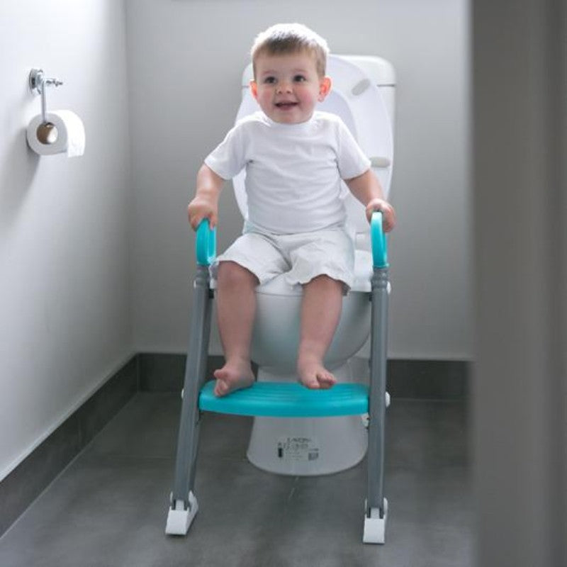 Moose Step on up Toilet Trainer-Grey/Aqua