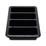 CUTLERY BOX - 4 COMP BLACK (53cm)