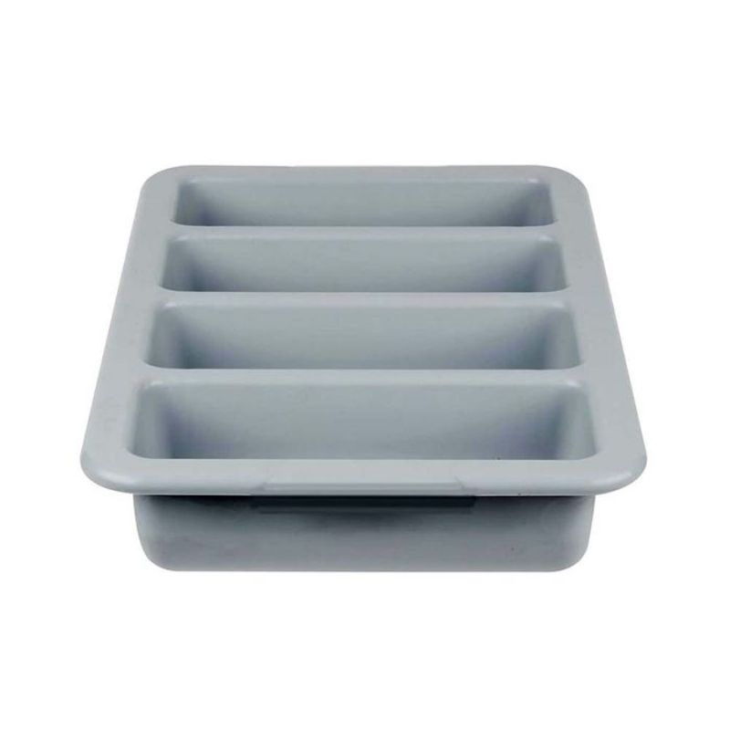 CUTLERY BOX - 4 COMP GREY (53cm)