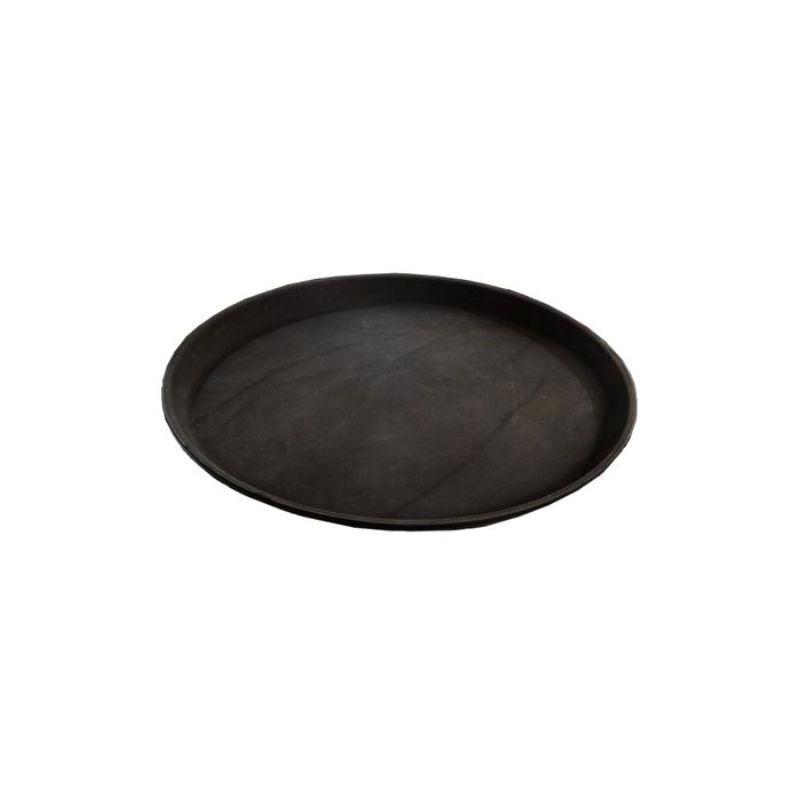 TRAY - ROUND NON SLIP BLACK (28CM)