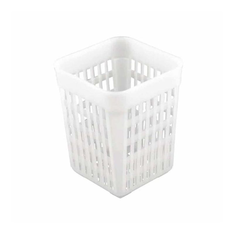 CUTLERY BASKET - SQUARE WHITE (13cm)