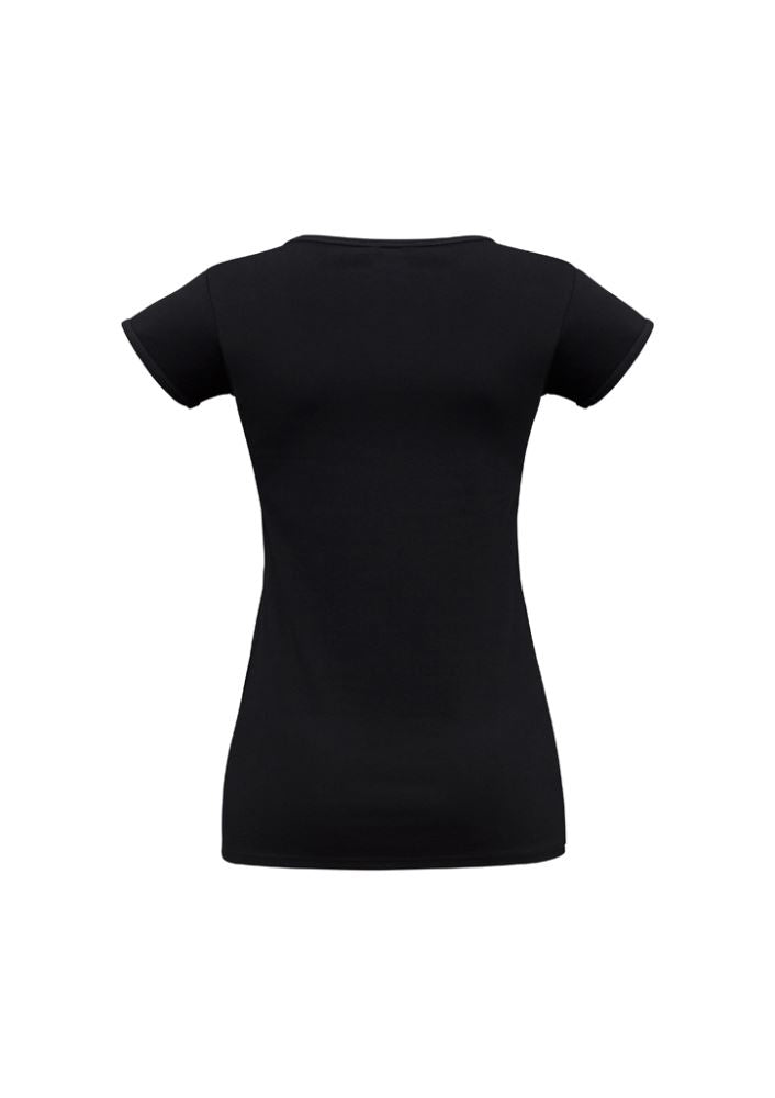 Ladies Viva Tee - Black - Size 16 - Biz Collection