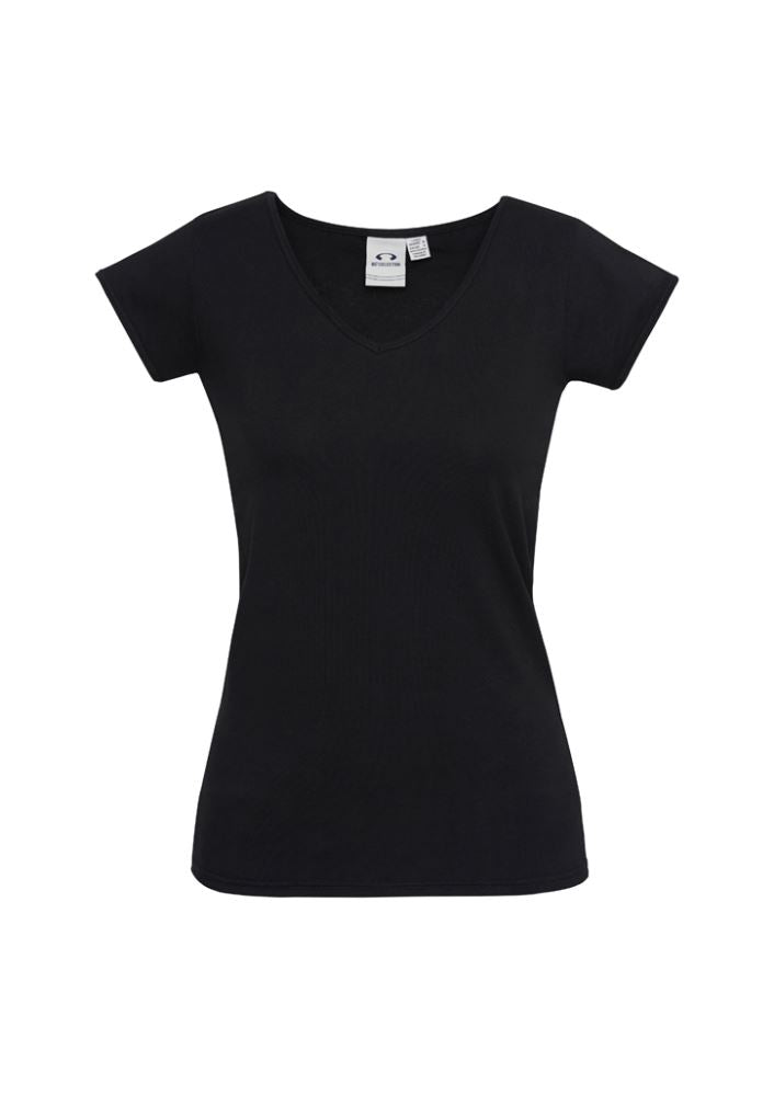 Ladies Viva Tee - Black - Size 16 - Biz Collection