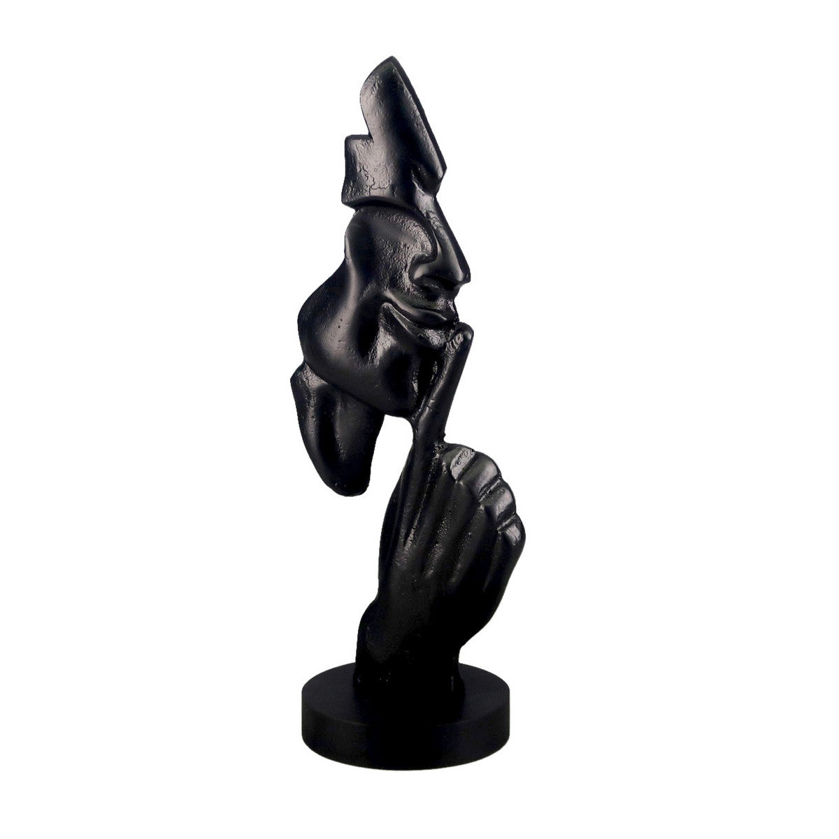 Ornament - Silence Sculpture On Black Mdf Base (Aluminium Black)