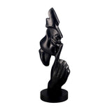 Ornament - Silence Sculpture On Black Mdf Base (Aluminium Black)