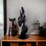 Ornament - Silence Sculpture On Black Mdf Base (Aluminium Black)