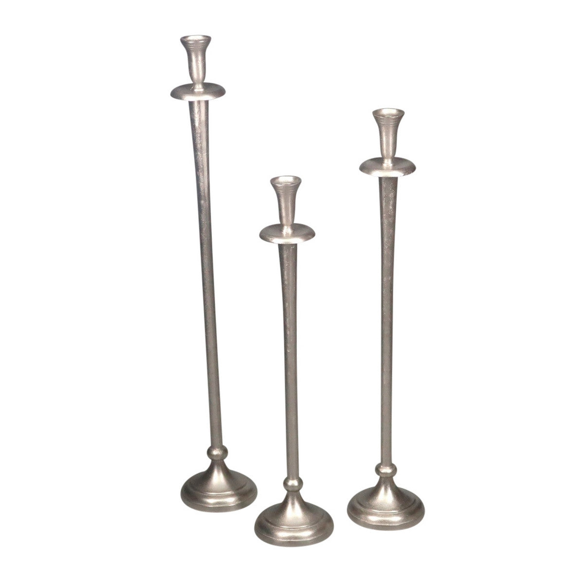 Round Candle Holder - Large (Aluminium Silver)