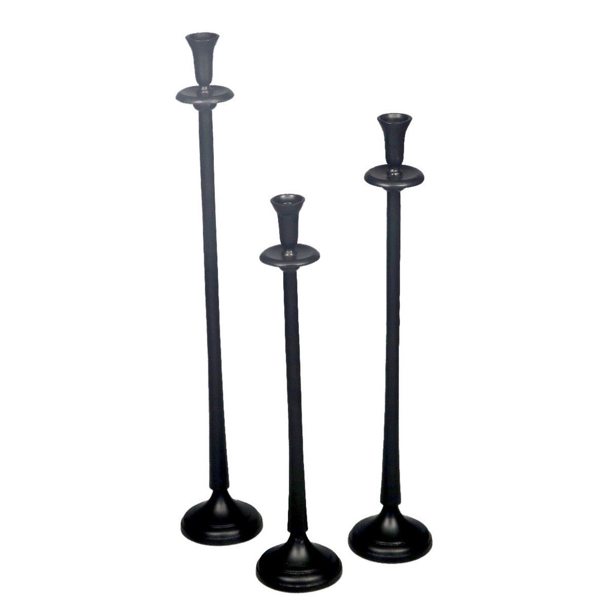 Round Candle Holder - Medium (Aluminium Black)