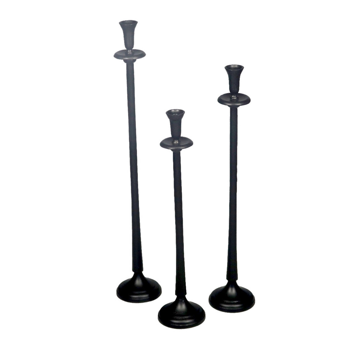 Round Candle Holder - Large (Aluminium Black)