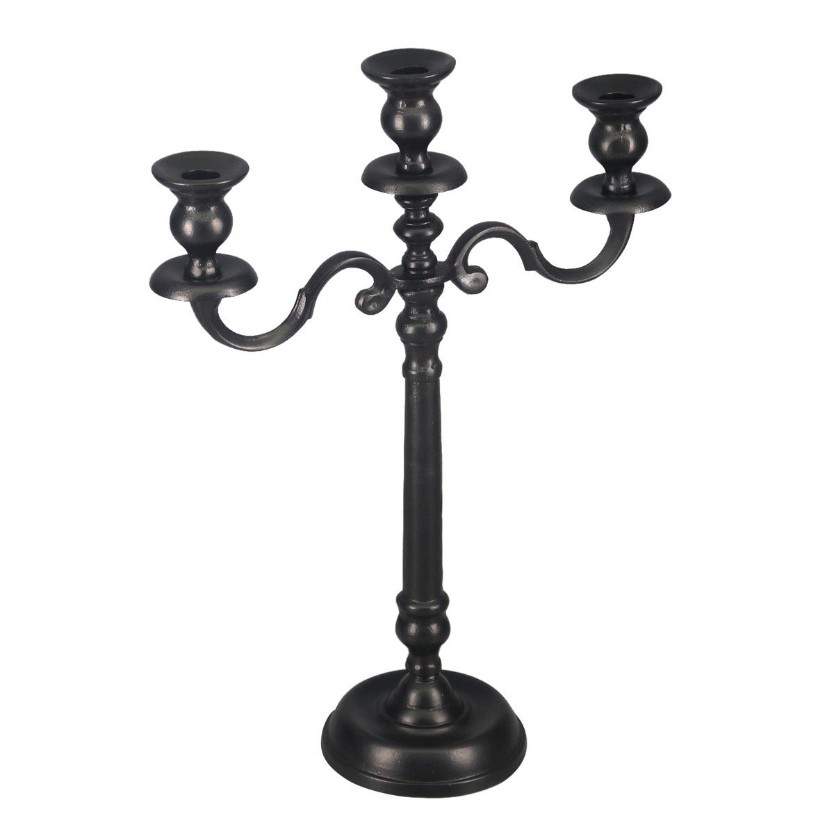 Three Candle Holder - Packed Kd (Aluminium Black)