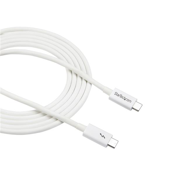 2m Thunderbolt 3 Cable - 20Gbps Data Transfer & 4K Video - USB-C/DisplayPort Compatible