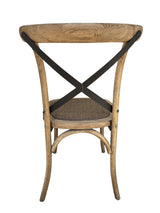 Cross Back Chair Metal Black