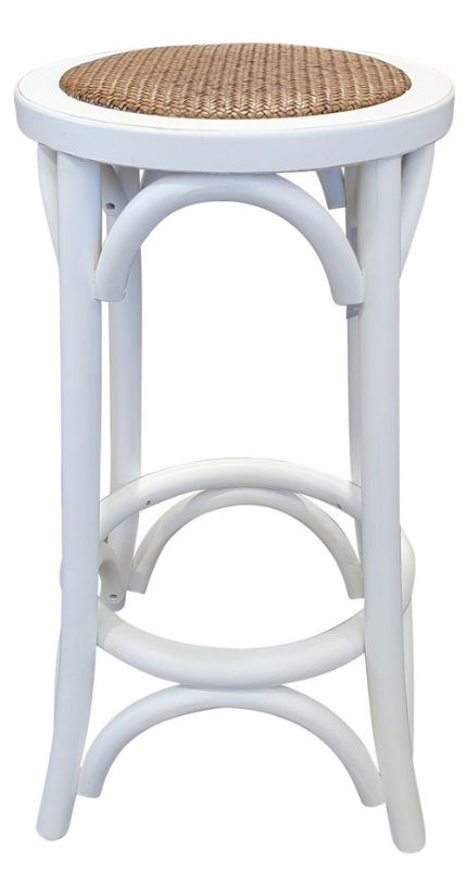 Barstool White Elm Wood