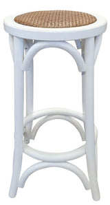 Barstool White Elm Wood