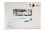 Californian King Sheet Set in Cream, 300TC 100% cotton, includes flat sheet, fitted sheet, and pillowcases for luxury comfort.