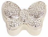 Hinged Butterfly Trinket Box - Clear