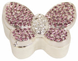 Hinged Butterfly Trinket Box - Purple