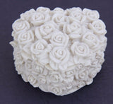 Rose Heart Box White Set of 4