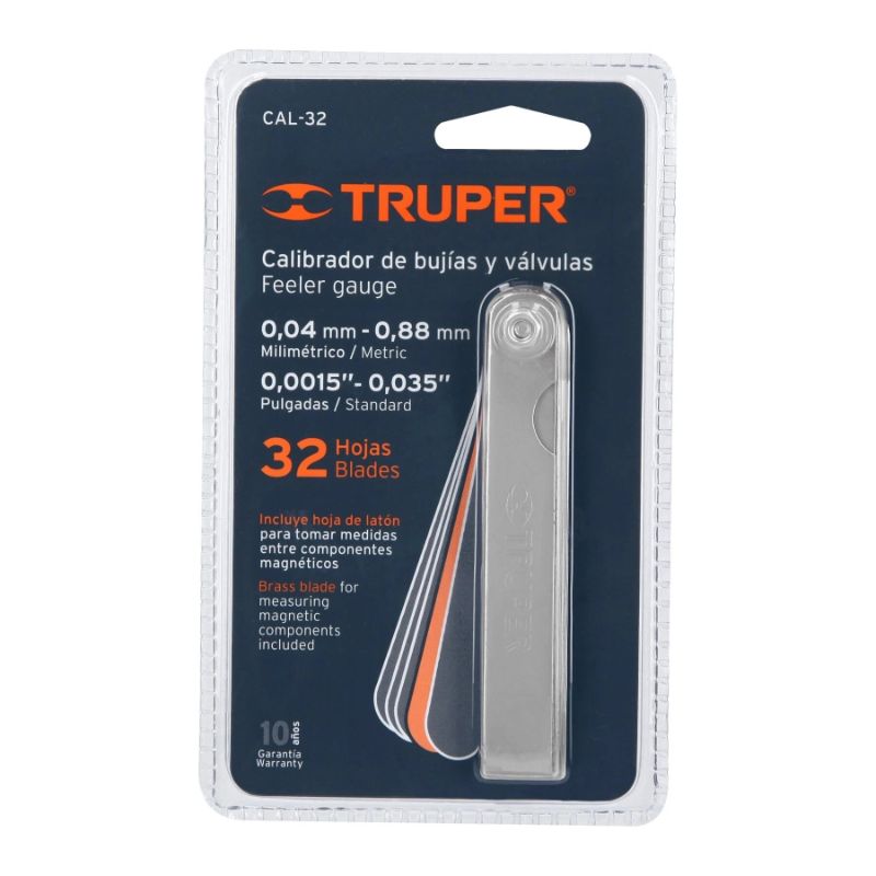 Feeler Gauge SAE & Metric 32 Blade - 14397 Truper