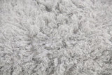 Grey Crimped Long Hair Throw