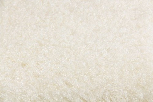 White Crimped Long Hair Throw