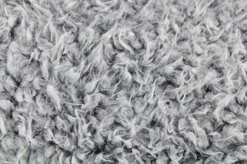 White Ends On Black Faux Sheep Throw