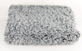 White Ends On Black Faux Sheep Throw