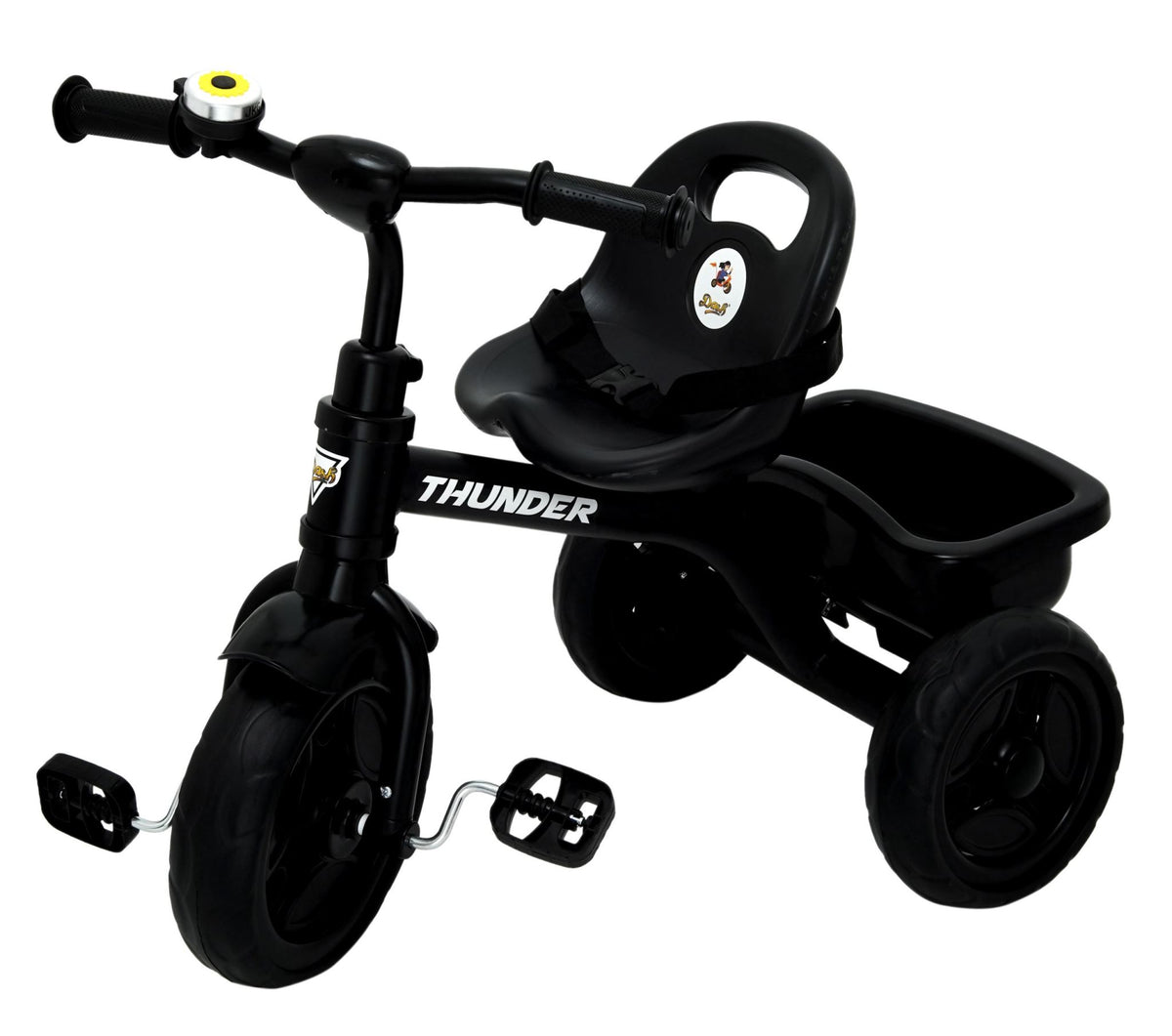 Kids Thunder Plug & Play Trike With Seat Belt DT-640 Black