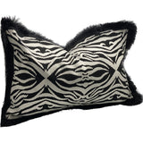 Cushion Cover - Oasis Hand Embroided 2 (Black/White)