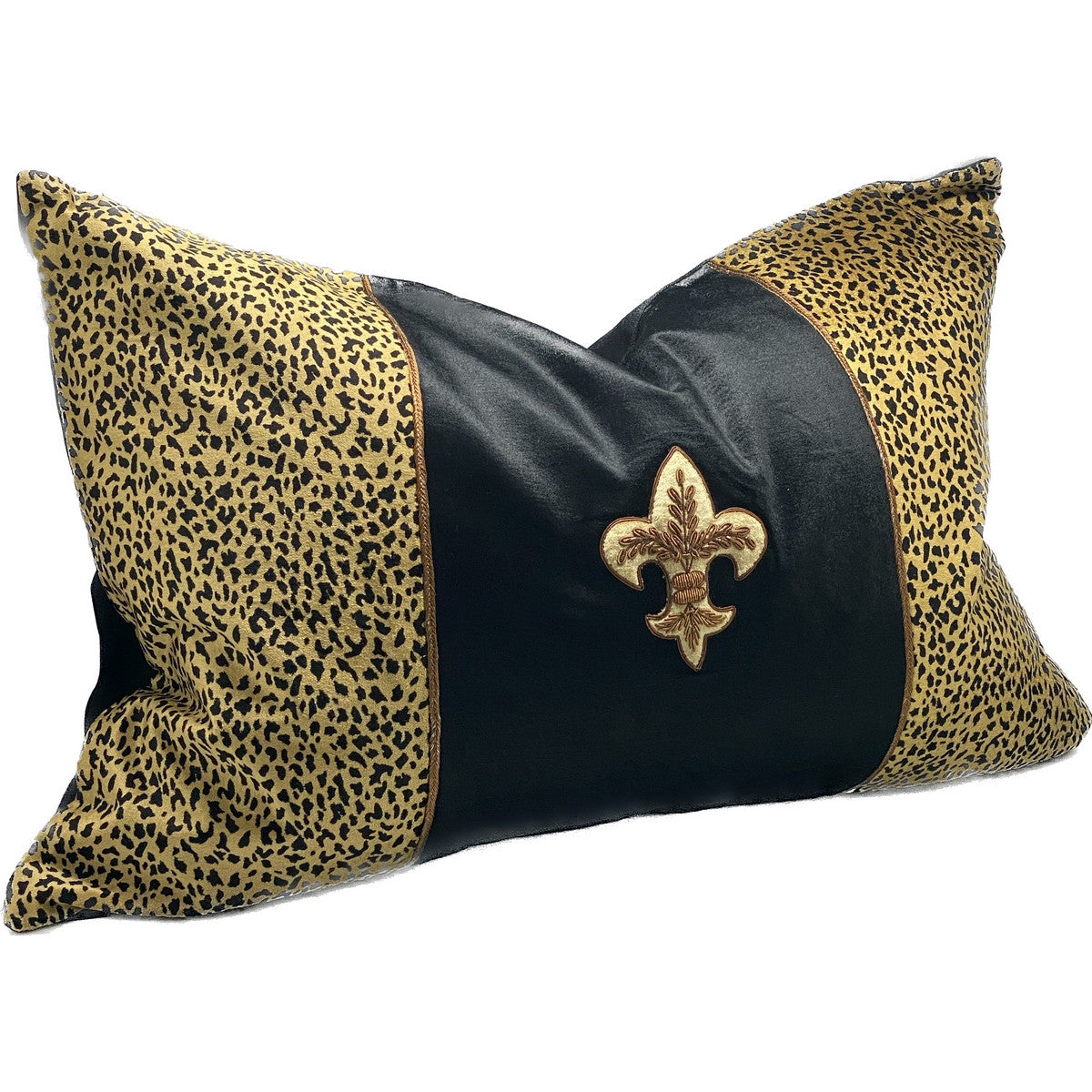 Cushion Cover - Oasis Hand Embroided (Leopard/Black)