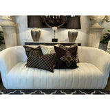 Cushion Cover - Oasis Hand Embroided (White/Gold)