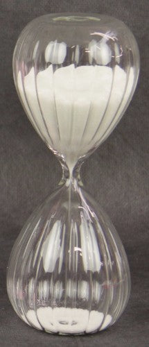 Hour Glass Sand Timer - White WHITE