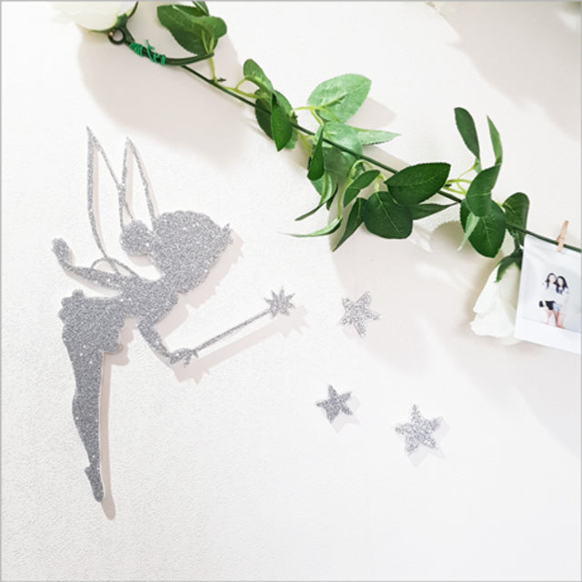 Wall Art - Tinkerbell 2 with Stars (Glitter Finish)