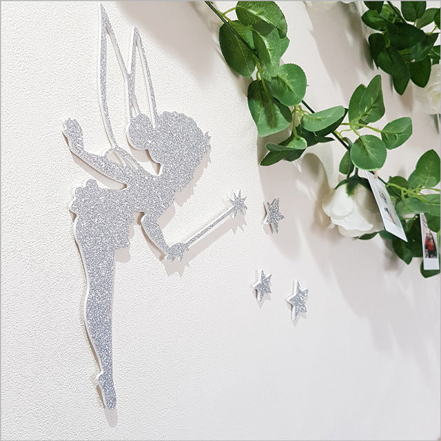 Wall Art - Tinkerbell 2 with Stars (Glitter Finish)