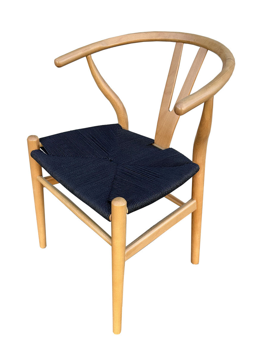 WISHBONE CHAIR - NATURAL/BLACK (78cm)