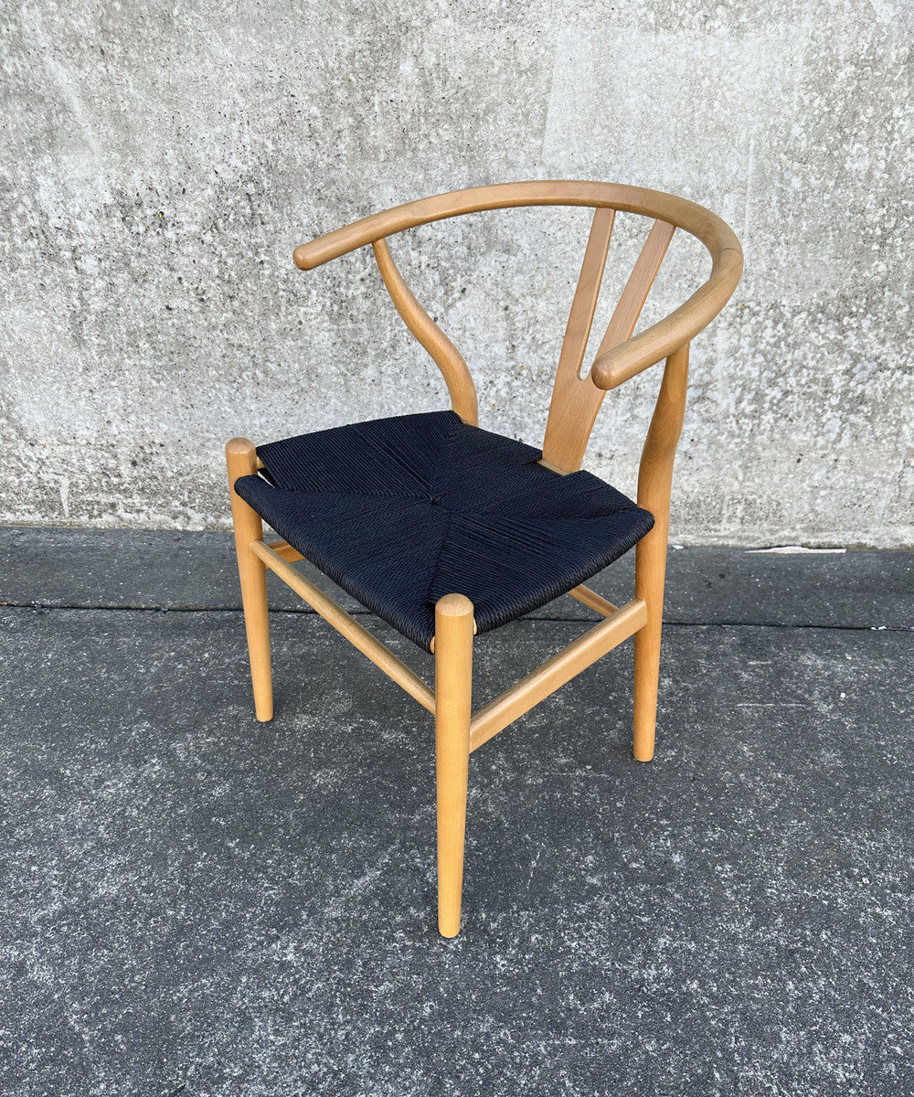 WISHBONE CHAIR - NATURAL/BLACK (78cm)
