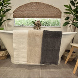 Baksana - Lisbon Double Bath Mat - Slate