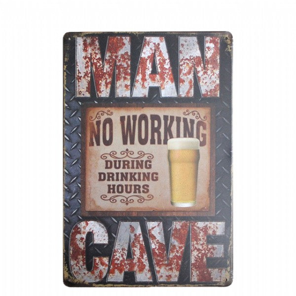 Man Cave Metal Wall Art