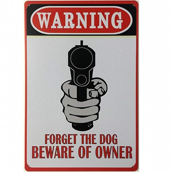 Beware of Owner Metal Wall Art