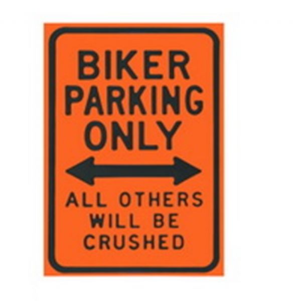 Biker Parking Metal Wall Art