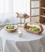 Tray - Teak Rect W/Handle (38.5cm)