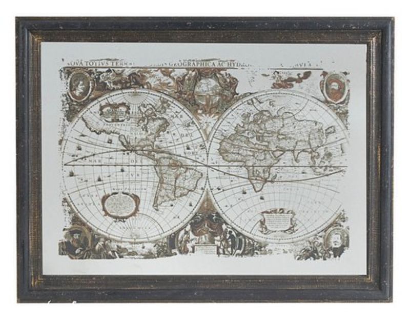 Wall Art - MIRRORED WORLD MAP (1m)